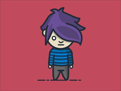 A Boy a boy adobe blue ion illustration illustrator purple