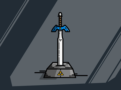 A Master Sword in Color adobe blue ion illustration master sword sword zelda