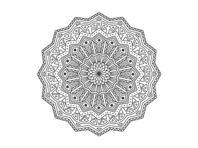 A Mandala - #1 adobe black blue ion complex illustrator mandala white