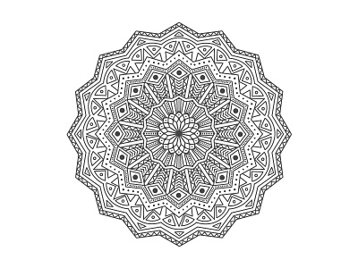 A Mandala - #1 adobe black blue ion complex illustrator mandala white