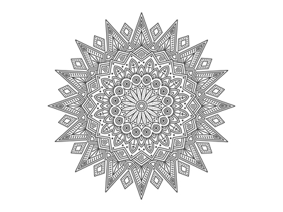 A Mandala - #2 adobe black blue ion complex illustrator mandala white