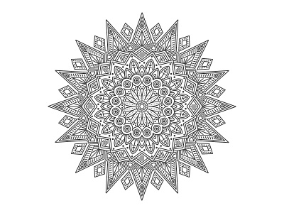 A Mandala - #2 adobe black blue ion complex illustrator mandala white