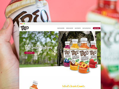 Treo website birtch water drink treo ux website