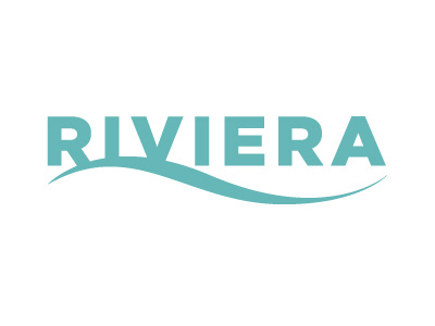Riviera apartments blue blue ion blueion construction housing identity ion logo mount pleasant riviera vector