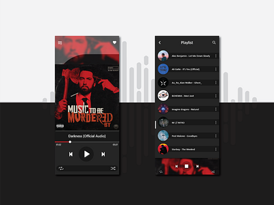 Music Player design adobe xd dailyui design illustraion illustration mobile app design typography