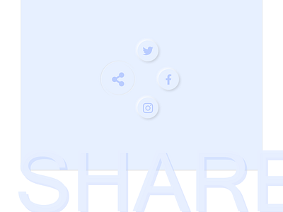 Share Button Design adobe xd dailyui design logo mobile ui neomorphism typography web design webui