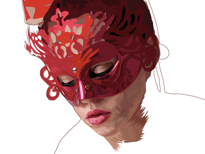 Masked Woman WIP dancer illustration illustrator masked wip woman