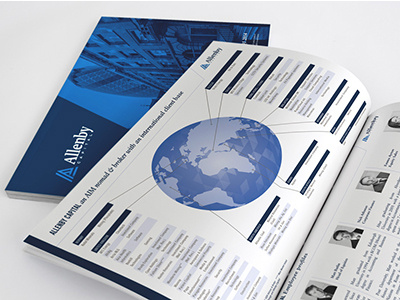 Allenby Capital Research Document design editorial info graphics layout print