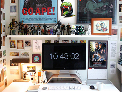 Office 2014 2014 art computer desk framed laptop monitor office screen setup workspace workstation