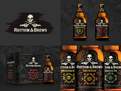 Rhythm & Brews beer brand core design home brew identity illustration logo tom ralston tomralston toronto visual