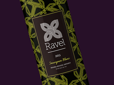 Ravel Wines - Sauvignon Blanc bottle brand branding color colour core identity logo luxury pattern visual wine
