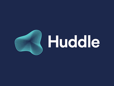Huddle logomark & logotype adaptive brand dynamic huddle identity logo system