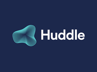 Huddle logomark & logotype adaptive brand dynamic huddle identity logo system