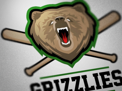 GRIZZLIES baseball bear grizzlies identity logo sport