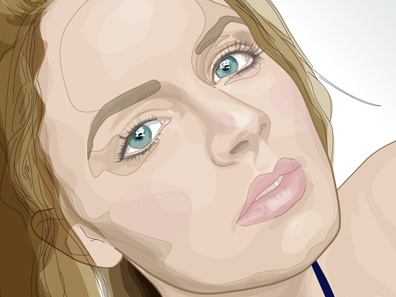 Vector Portrait face illustration illustrator portrait stock vector