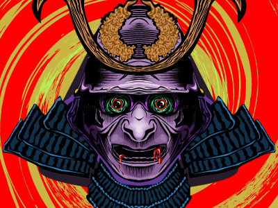 Zombie Samurai halloween illustration samurai vector zombie