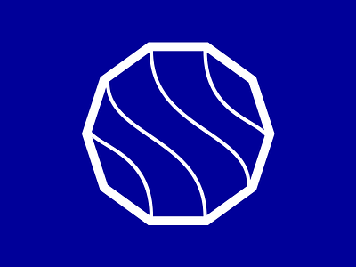 Stokes Economics - logomark blue branding cartography design identity line logo pms s stroke topography
