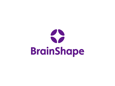 BrainShape Logo aging brain branding elderly engaging group identity lobes logo logomark mature people spark wordmark