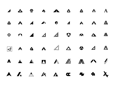 Logo Mark Explorations a brand exploration identity logo mark triangle vector