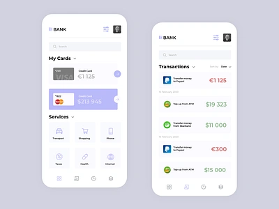 EURO Bank app application bank branding design flat minimal mobile ui ux uxdesign uxui