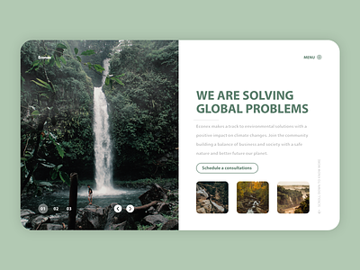Econex design flat minimal nature ui ux uxdesign uxui waterfall web website