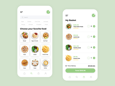Foode #2 app application design flat fresh minimal ui ux uxdesign uxui web