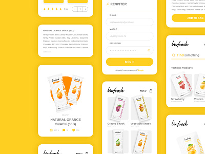 biofresh app design flat fresh minimal ui ux uxui web website