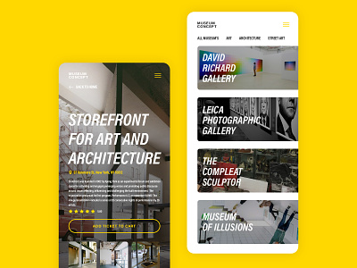 Museum Concept app design flat minimal ui ux uxui web website