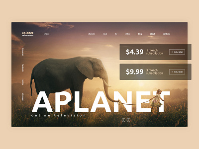 Aplanet website branding design media minimal planet provider service services ui ux uxui web website