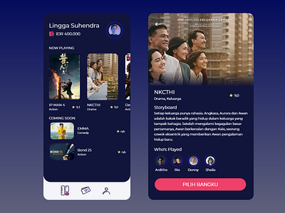 Movie Apps app branding design minimal ui ux