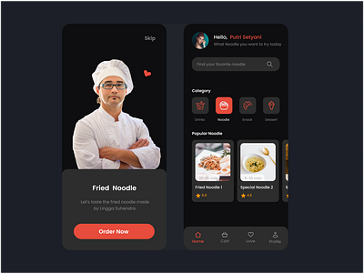 Order Food Apps app design minimal ui ux