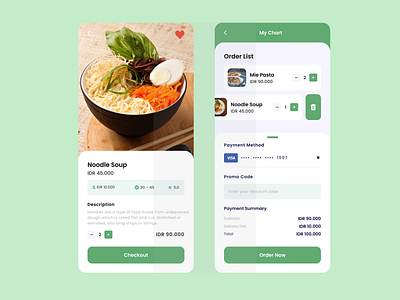 Food Order UI Design app design icon minimal ui ux