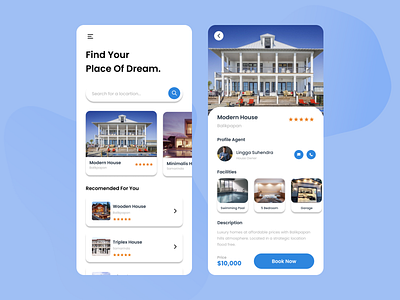 Real Estate App app design minimal ui ux