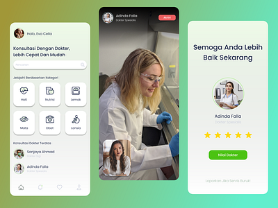 Doctor Consulting App app design minimal ui ux