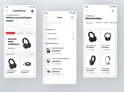 E-Commerce App app design minimal ui ux