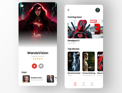 Movie Apps 2.0 app design flat minimal ui uiux ux