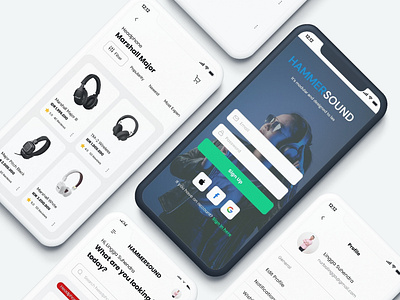 Hammersound E-Commerce App UI Design