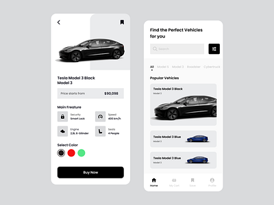 UI/UX Design for Car Marketplaces App app design minimal ui uiux ux