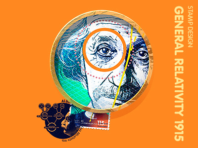 Albert Einstein – General Relativity 1915 Stamp albert einstein fdc general relativity illustration magyar posta poster stamp
