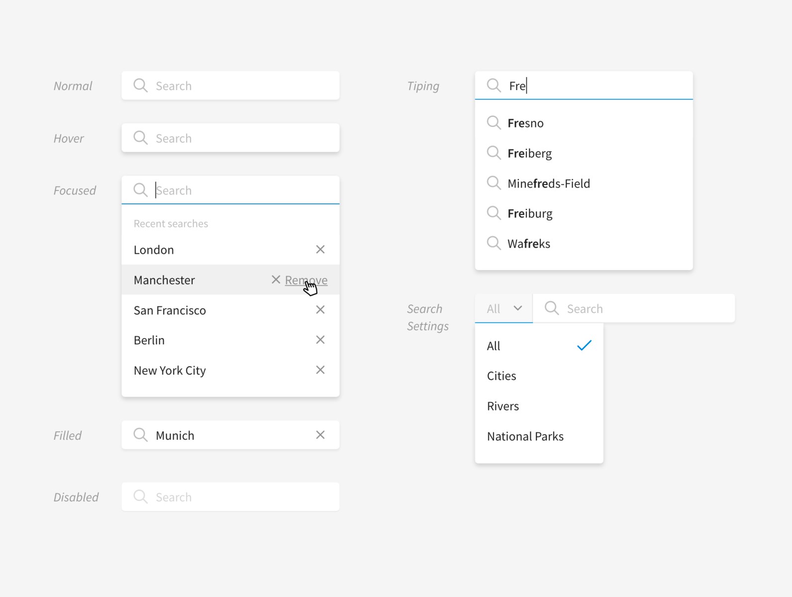 Search UI by Tina on Dribbble