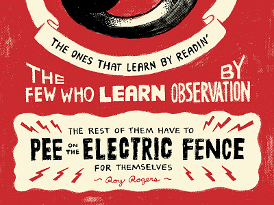 Pee on the Electric Fence hand drawn handlettering lettering poster type