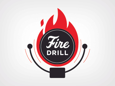 Fire Drill alarm bell fire fire drill hot logo motion vector