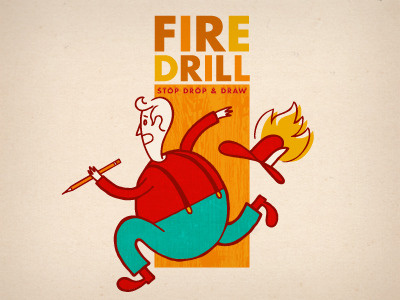 fire drill cartoon