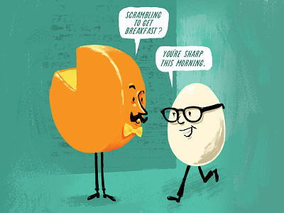 Food Jokes cheese egg illustration joke