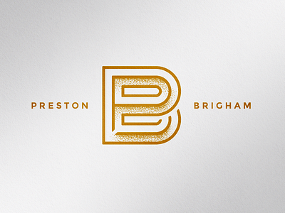P B (revised again) b brand lettermark letterpress lines logo logotype mark monogram p simple typography
