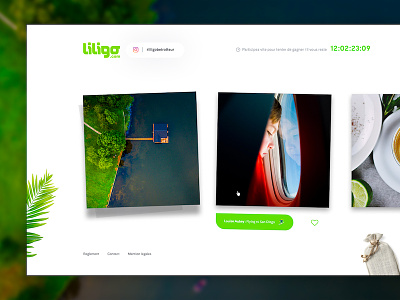 Liligo travel photography contest contest horizontal instagram photography pictures scroll social travel ui ux wall webdesign
