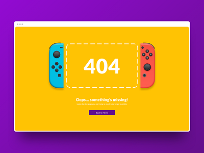 Page 404 404 browser daily ui 008 dailyui design error error 404 game mario missing nintendo nintendoswitch pczohtas royal switch ui uiux ux wario website