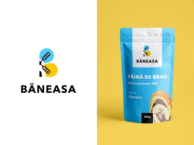 Băneasa logo redesign baneasa before after brand design branding corn design letter b logo mill mill b logo mill logo minimal package pasta pastal pczohtas redesign romania windmill