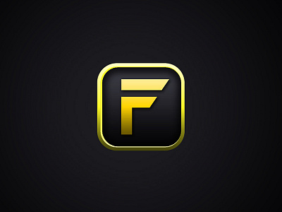 F icon f icon flat gold icon ios logo minimal monogram pczohtas pczotto pánczél otto pánczélohtas