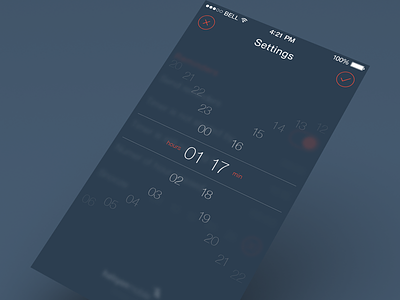 Time picker app ios mobile picker settings time ui ux